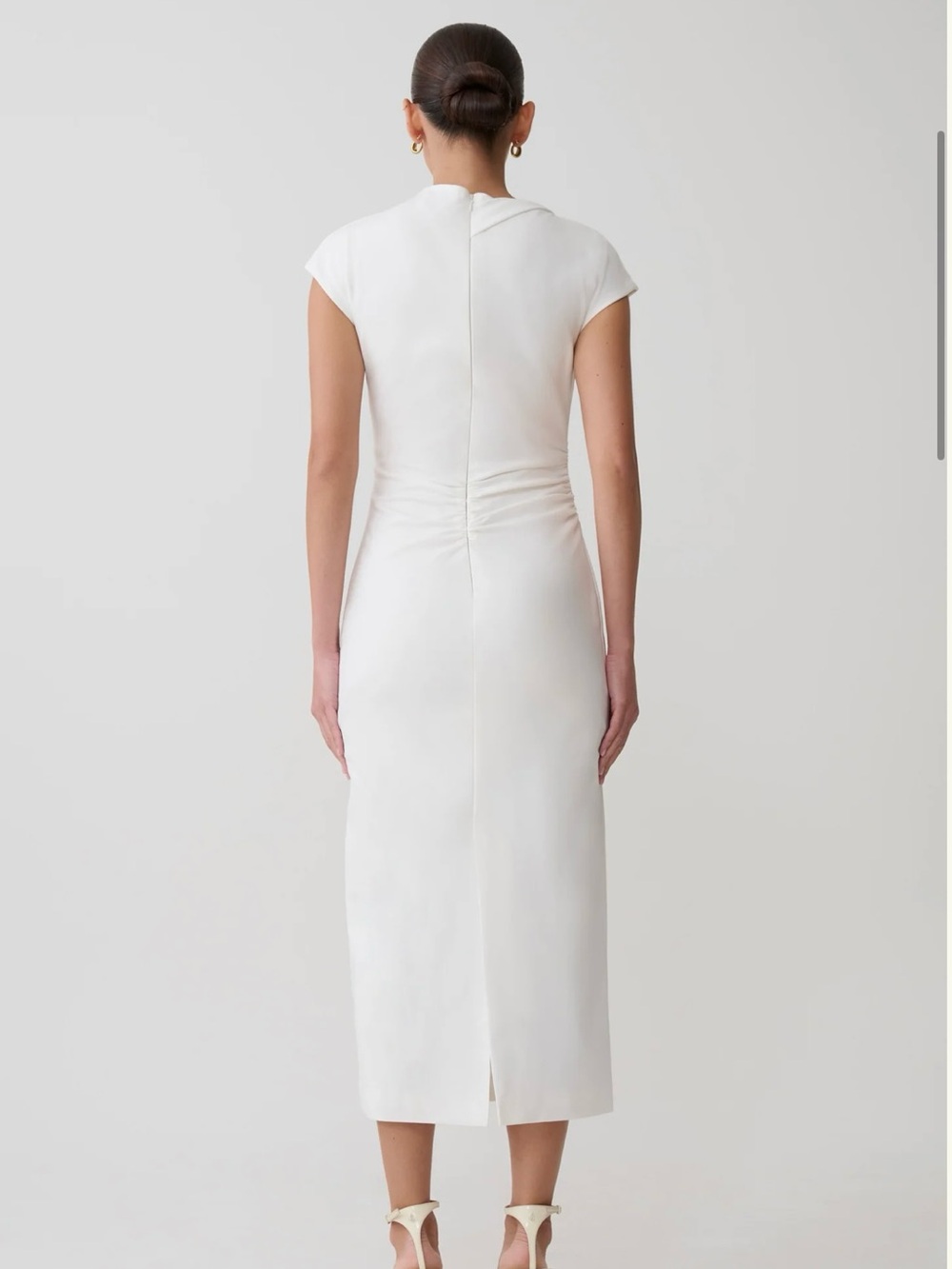 Meshki White Cap-Sleeve Midi Dress NWT - Picture 3 of 6